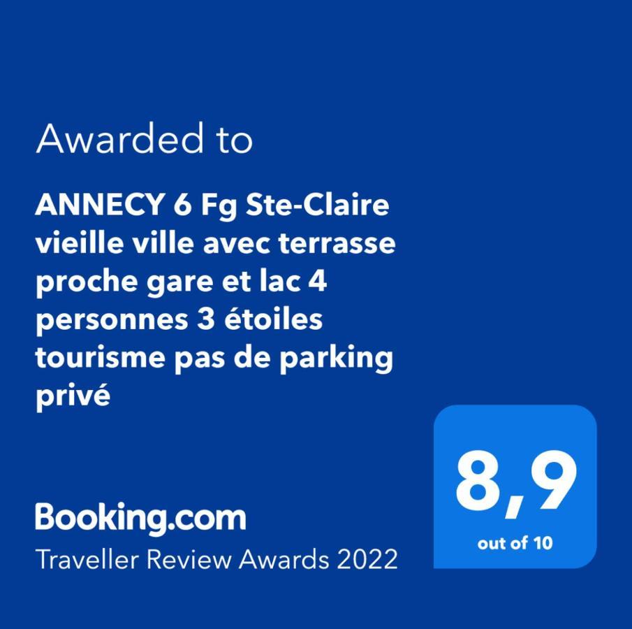 Annecy Sainte Claire Vieille Ville 38M2 Terrasse Proche Gare Et Lac 4 Pers 3 Etoiles מראה חיצוני תמונה